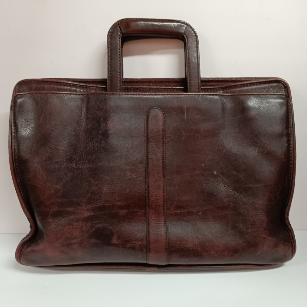 USA Genuine Leather Distressed Portfolio Briefcase Attache' Vintage